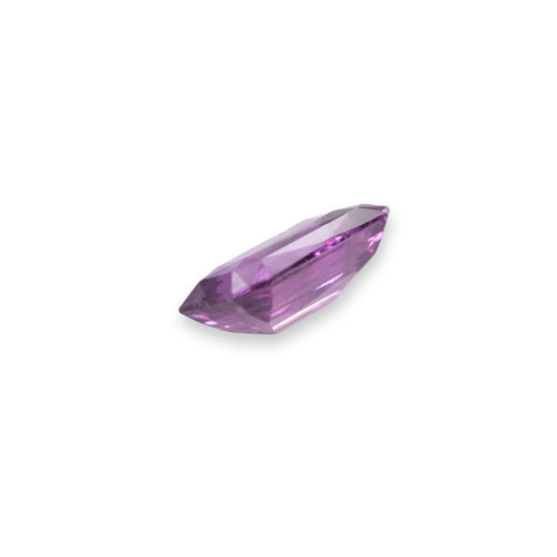 1.04ct Natural Ceylon Pink Sapphire Rectangle Cut Unheated - Back View