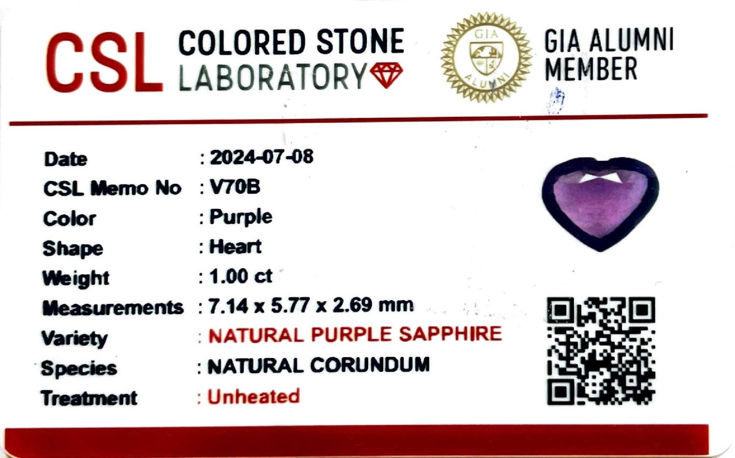 1.00 Carat Pink Sapphire