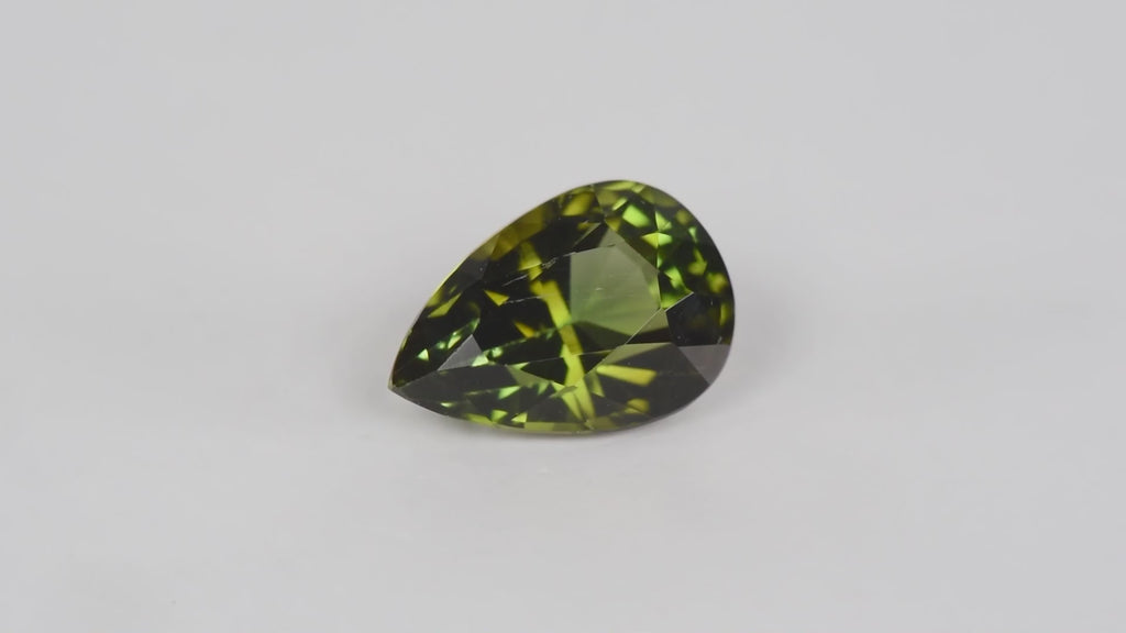 2.90ct Natural Ceylon Brown Tourmaline - Pear Cut - Certified